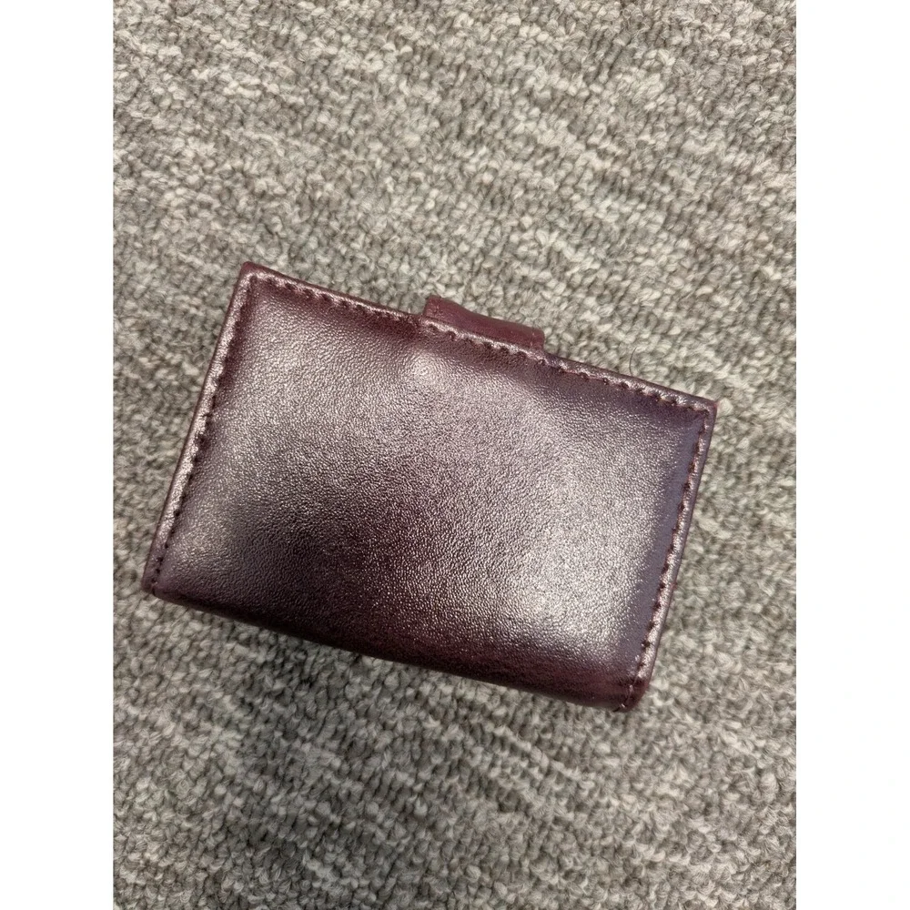Vintage Burgundy Faux Leather 6 Hook Key‎ Wallet Case